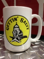 Gettin Salty Yellow Logo Ceramic Coffee Mug