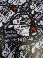 No Luck Needed Skull Firefighter Decal
