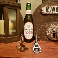 Historic Antique Fire Hose Nozzle Bottle Opener Key Chain