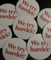We Try Harder Helmet Decal