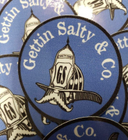 Gettin Salty Blue Helmet Decal