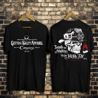 No Luck Needed Skull Fire T-shirt