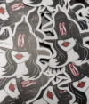 Classic Salty Girl Black Hair Helmet Decal