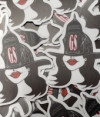 Classic Salty Girl Brown Hair Helmet Decal